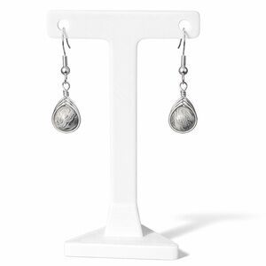 Silver Picasso Jasper Wire Wrapped Earrings